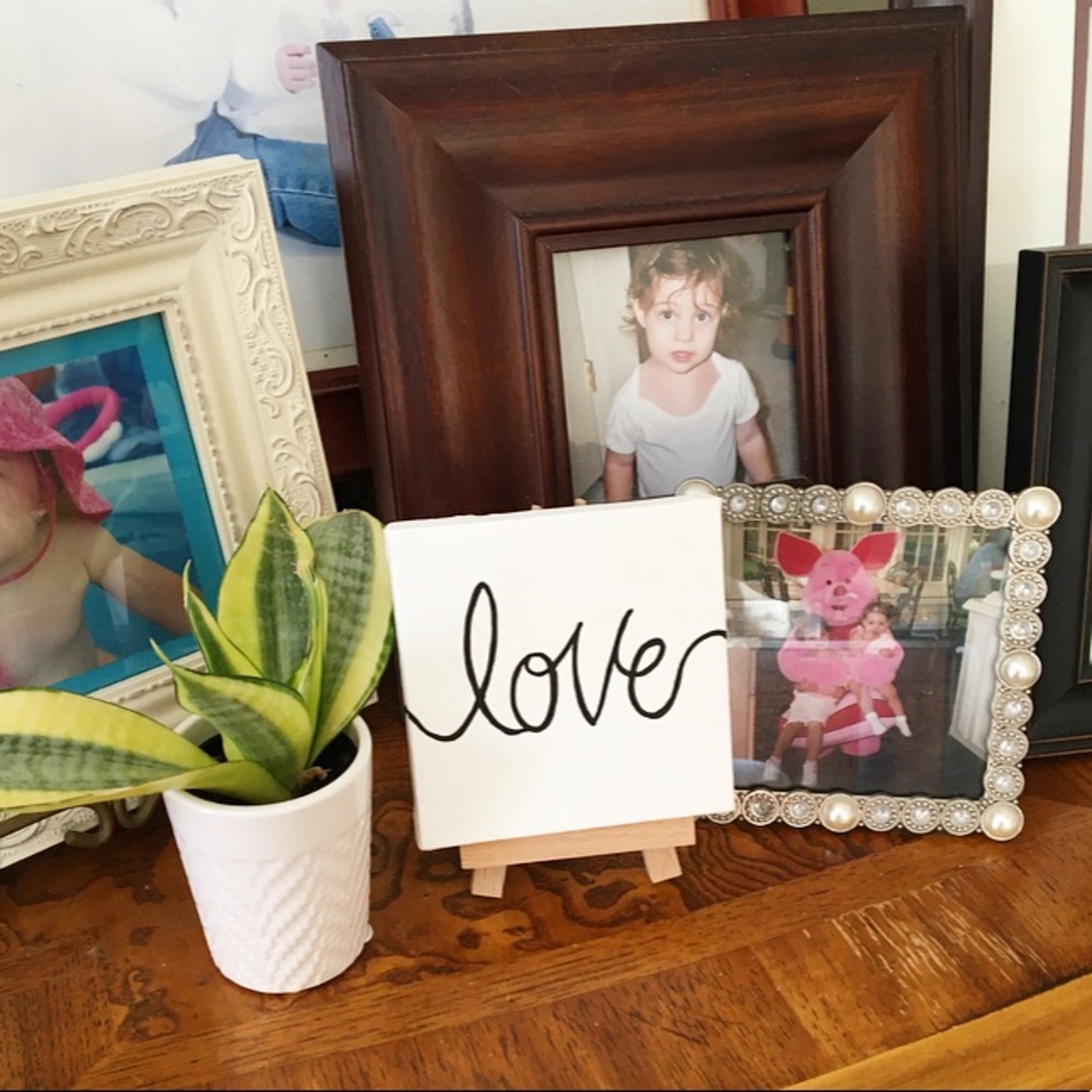 NWT • Endless love Wrap-around Mini Artwork Canvas